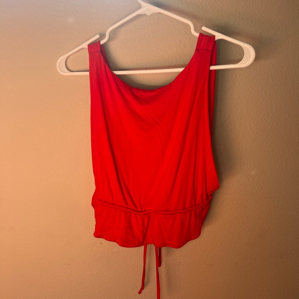 Lulus red tie tank top!